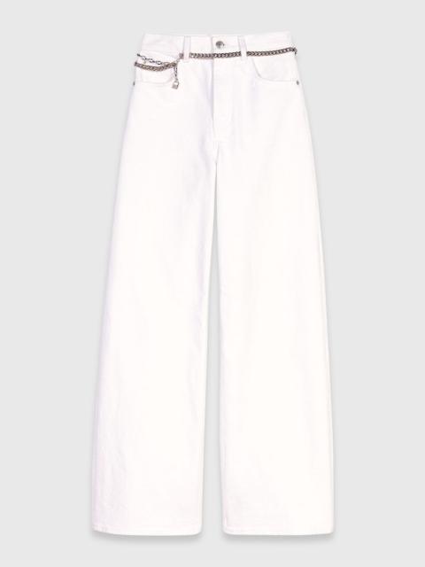 maje High-waisted wide-leg jeans