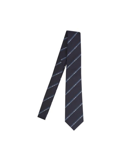 GUCCI Gucci Men Jacquard Silk Tie With Diagonal Clamp