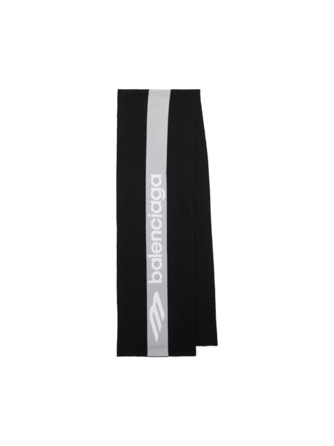 BALENCIAGA 3b Sports Icon Sporty Scarf in Black/white