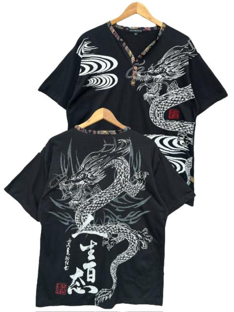 Vintage Y2K Sukajan Dragon Style Grunge Gothic T Shirt