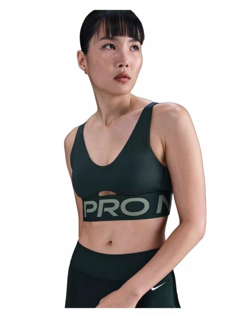 Nike Women's Pro Indy Plunge Medium-Support Padded Sports Bra - Green