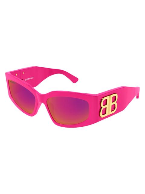 BALENCIAGA Balenciaga Pink Mirror Cat Eye Ladies Sunglasses BB0321S 011 57