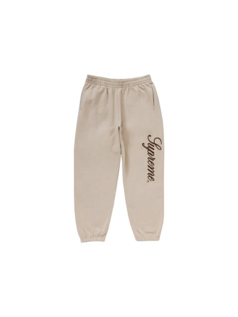 Supreme Supreme Embroidered Script Sweatpant Stone