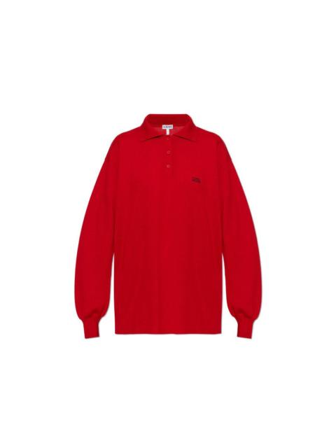 Loewe LOEWE Red Oversized Polo New & Authentic (Women's size:4;)