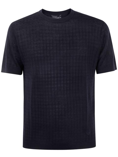EMPORIO ARMANI Short Sleeves Round Neck Sweater