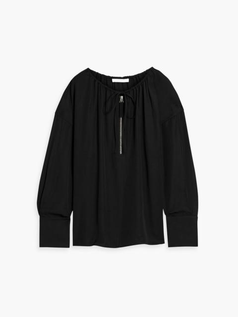 Helmut Lang Gathered satin blouse
