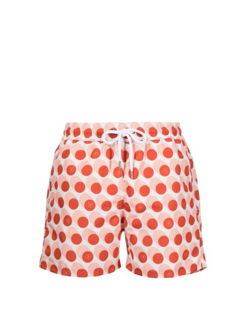 FRESCOBOL CARIOCA polka-dot swim shorts