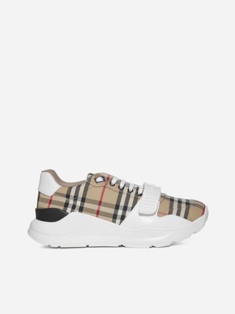 Regis check canvas sneakers