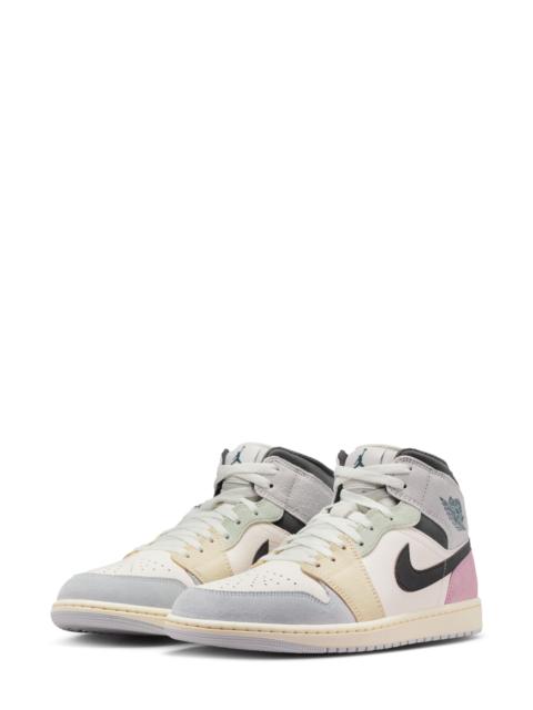 Jordan Air Jordan 1 Mid SE Sneaker in Sail/Iced Jade at Nordstrom
