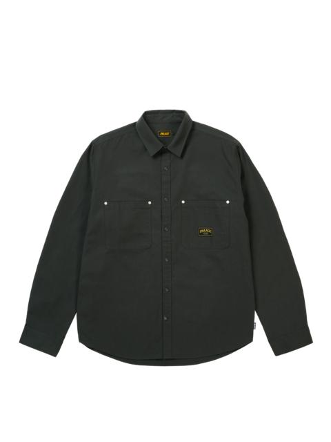 PALACE COTTON TWILL OVERSHIRT WASHED BLACK