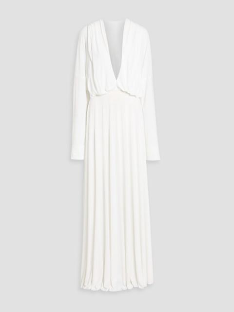 NORMA KAMALI Draped stretch-jersey hooded gown