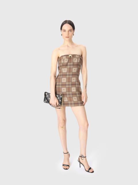 Marine Serre Moon Checks Jacquard Mini Dress