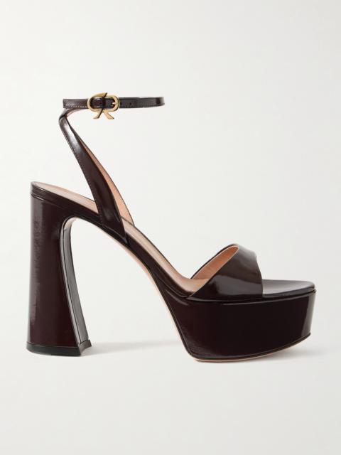 Gianvito Rossi Nancy 110 Patent-leather Platform Sandals