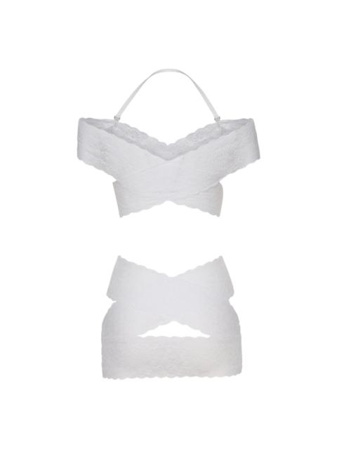 POSTER GIRL lace halterneck dress