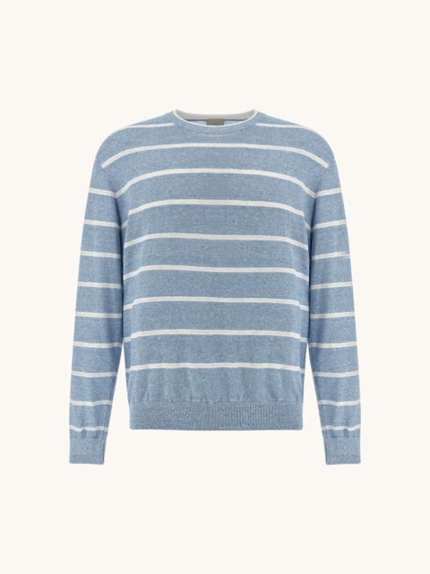 Paul & Shark CREW‑NECK SWEATER IN LINEN AND COTTON URUKAI