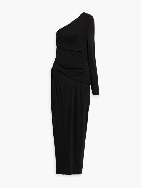DIANE VON FURSTENBERG Kitanan one-sleeve draped jersey maxi dress