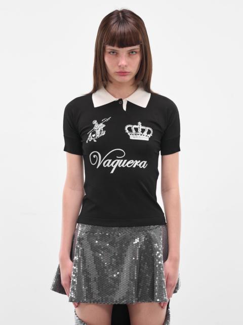 VAQUERA Logo Graphic Contrast Polo Shirt