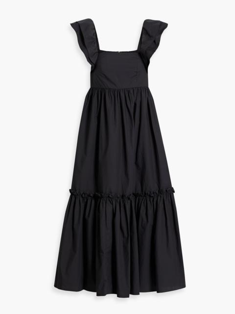 Cara Cara Darby ruffled cotton-poplin midi dress
