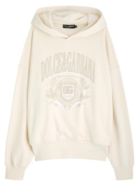 Dolce & Gabbana Logo Hooded Cotton Sweatshirt
