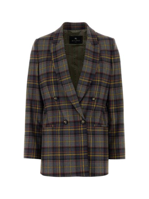 Etro Etro Women Embroidered Stretch Wool Blazer