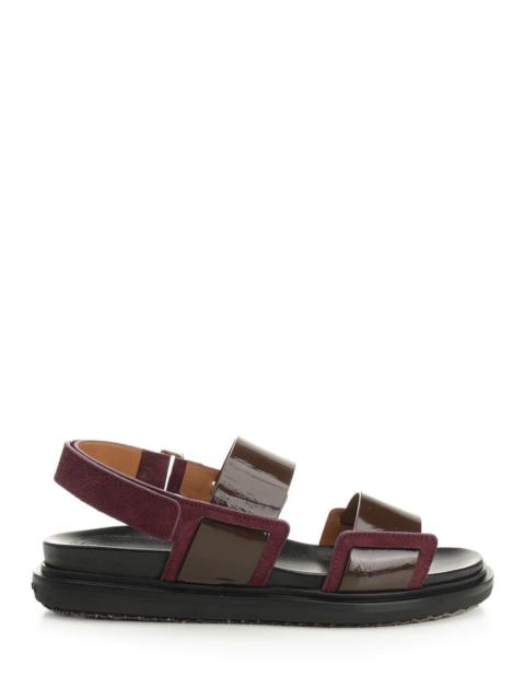 Marni Marni Women "Fussbett" Two-Tone Leather Slingback Sandals