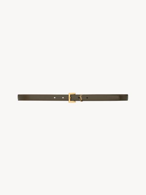 SAINT LAURENT CASSANDRE THIN BELT IN SMOOTH LEATHER