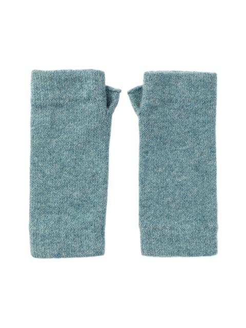 Johnstons of Elgin Green Cashmere Wrist Warmers