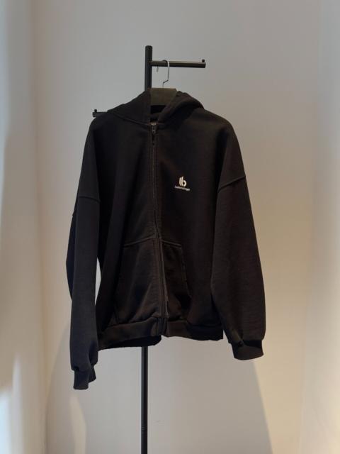 BALENCIAGA Balenciaga 3b Embroidered Hoodie
