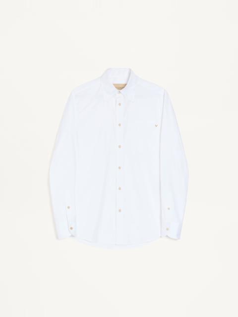 Valentino VALENTINO OXFORD COTTON SHIRT WITH VGOLD