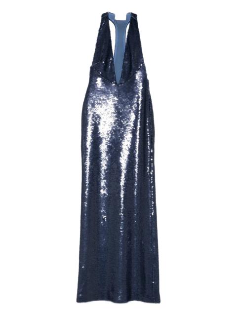 THE NEW ARRIVALS ILKYAZ OZEL Olympia sequin-embellished maxi dress