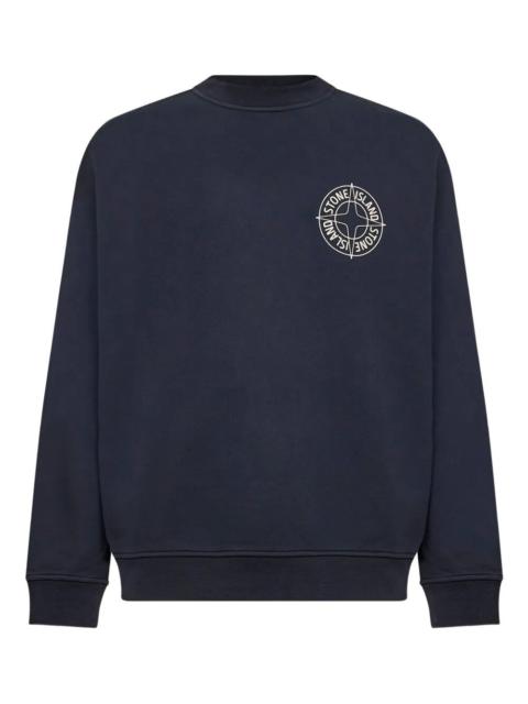Stone Island `Outline Compass` Print Sweatshirt