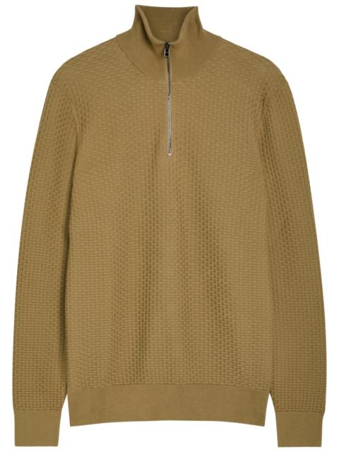 BOSS Boss Quarter-zip Cotton-knit Jumper