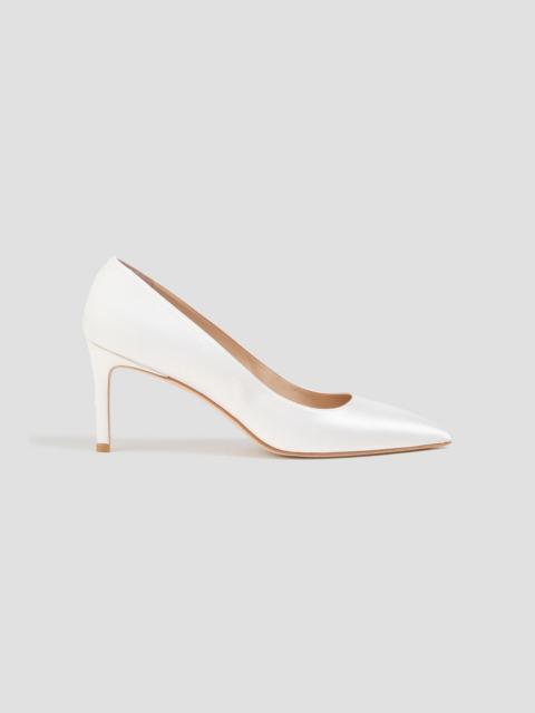 Stuart Weitzman Leigh 75 satin pumps