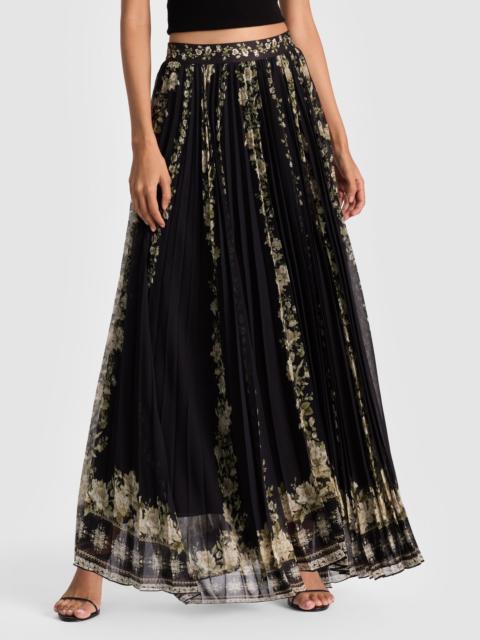 Alice + Olivia KATZ PLEATED MAXI SKIRT