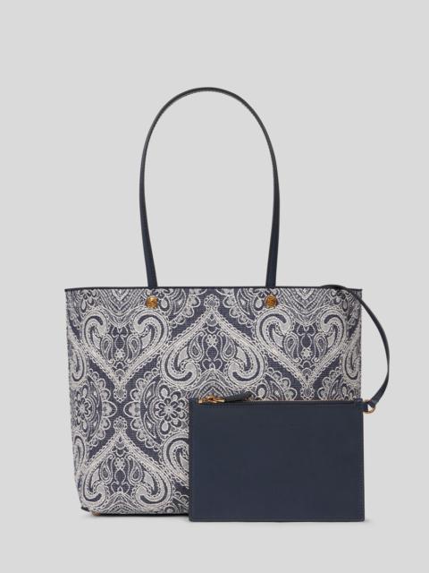 Etro ETRO ESSENTIAL MEDIUM JACQUARD DENIM TOTE BAG
