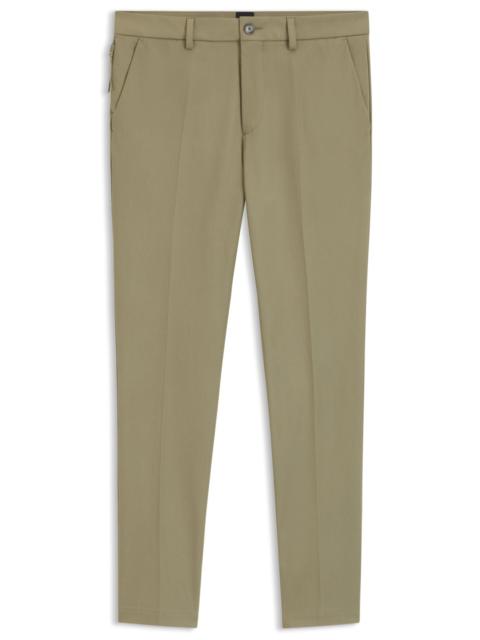 BOSS SLIM-FIT PANTS IN COTTON-BLEND TWILL