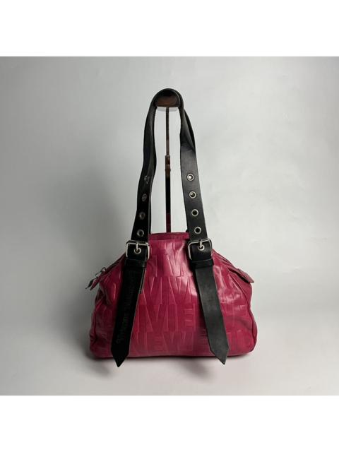Vivienne Westwood Vivienne Westwood Fuchsia Embossed Monogram Shoulder Bag