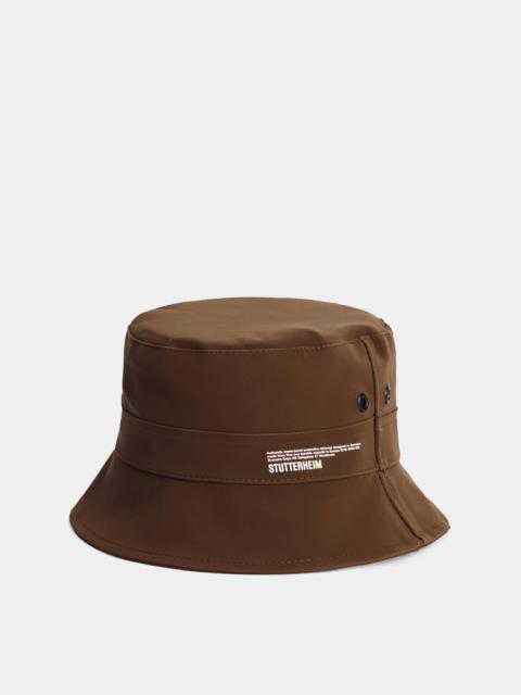 Stutterheim Beckholmen Matte Bucket Hat Dark Brown