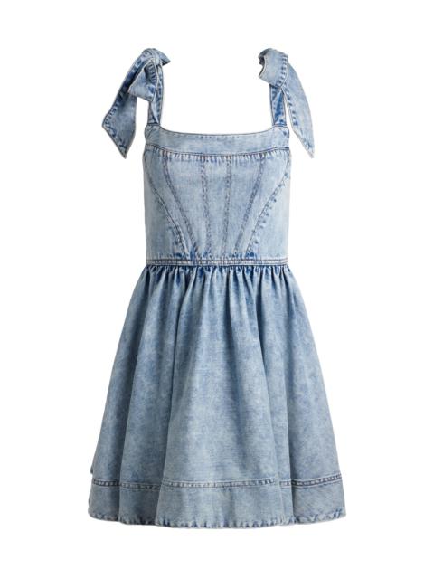 Alice + Olivia AMINA CORSET DENIM DRESS