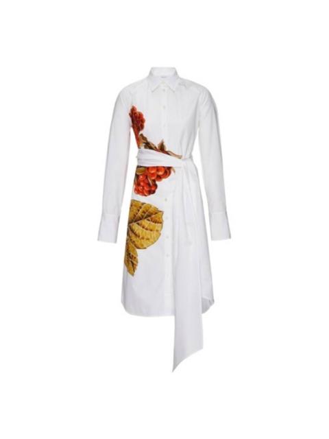 FERRAGAMO Ferragamo Botanical Print Cotton Shirt Dress