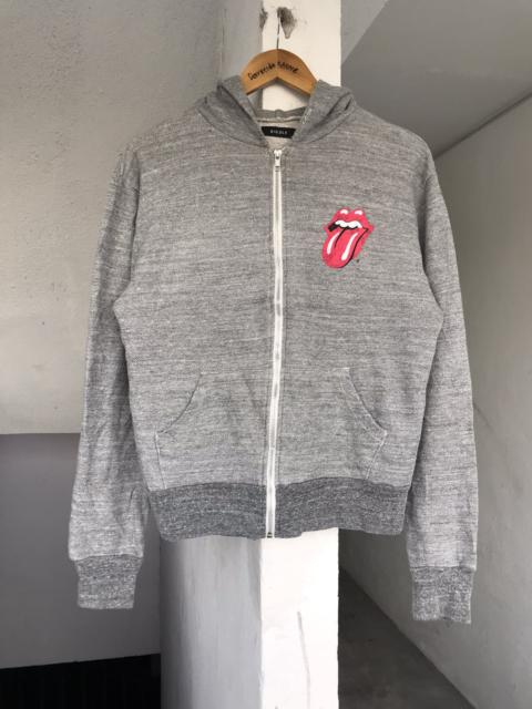 Other Designers Japanese Brand - RID.DLE X THE ROLLING STONE GREY ZIPPER HOODIE