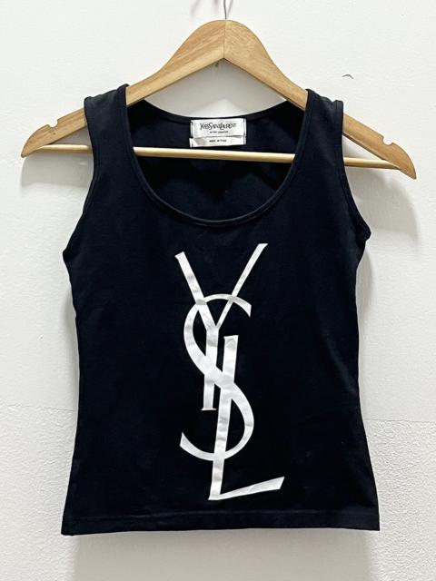 SAINT LAURENT Yves Saint Laurent 2000s white YSL tank top Shirt