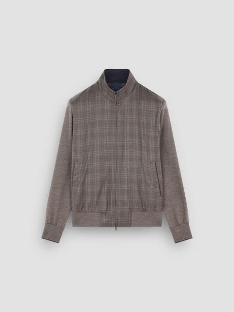 Paul & Shark MERINO EXTRAFINE WOOL HYBRID ZIP-UP SWEATER