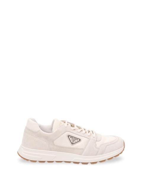 Prada Prada Men Suede And Fabric Sneakers