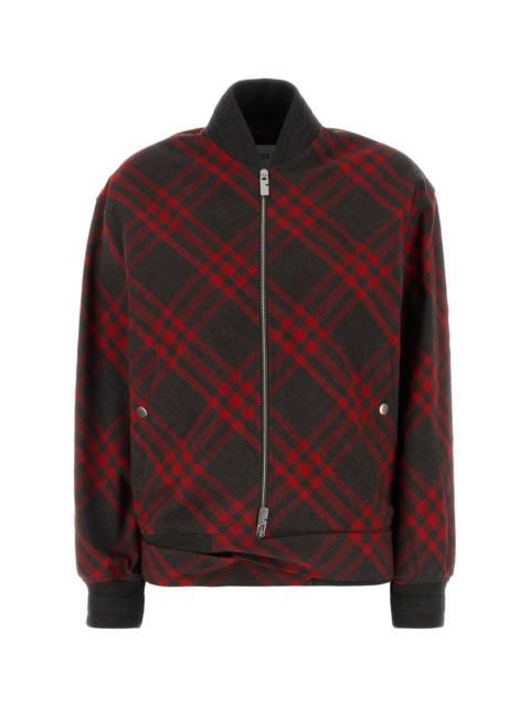 Burberry Embroidered polyester blend bomber jacket