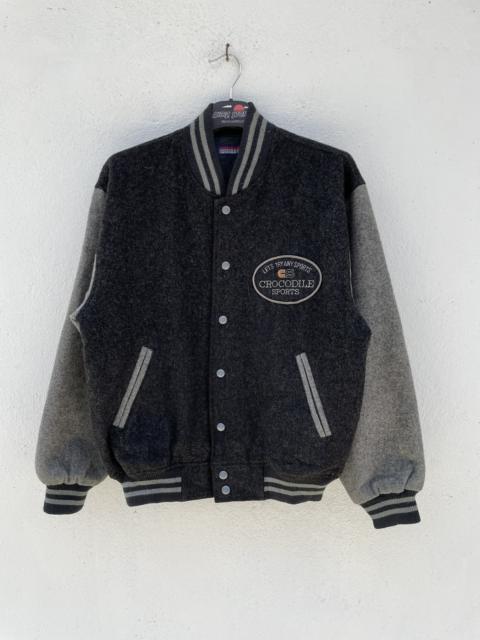 Other Designers Vintage - Vintage Crocodile sport wool bomber varsity jacket