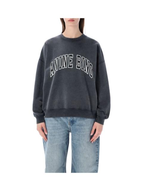 ANINE BING Anine Bing Miles Washed Black Cotton Sweatshirt