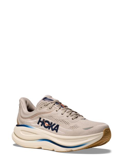HOKA HOKA Bondi 9 Running Shoe in Stucco /Grout at Nordstrom