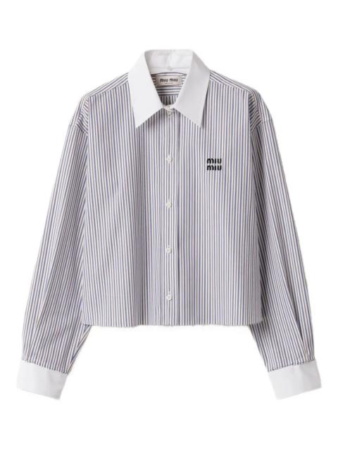 Miu Miu Popeline Striped Shirt