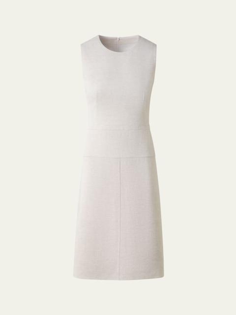 AKRIS Sleeveless Paneled Double-Face Linen Dress